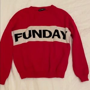 Funday red sweater (S/M)